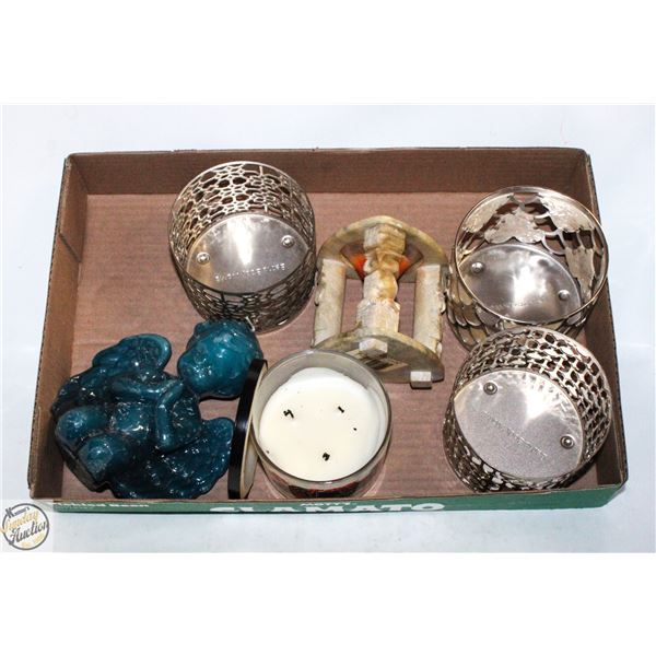 CANDLE THEMED ACCENTS/HOLDERS/ANGLE CANDLE ETC