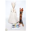 Image 1 : TEEPEE, OIL PAINTS & TOTEM POLE