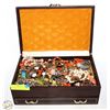 Image 1 : 80+ PIECES JEWELRY IN 2-DRAWER JEWELRY BOX