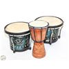 Image 1 : SET OF 3 BONGO DRUMS