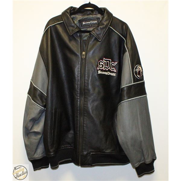 VINTAGE SNOOP DOGG LEATHER JACKET SIZE 2XL