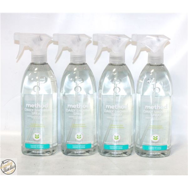 (4) 828ML METHOD DAILY SHOWER SPRAY CLEANER