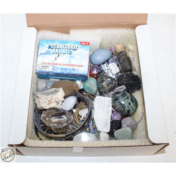 LARGE BOX OF ASSORTED CRYSTALS