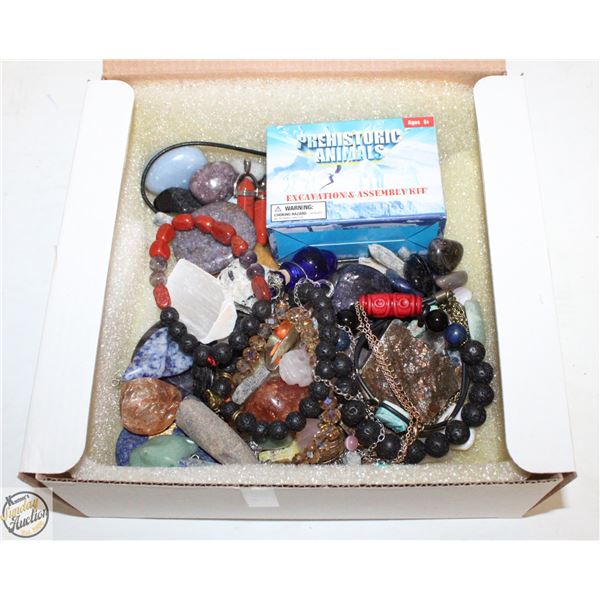 LARGE BOX OF ASSORTED CRYSTALS