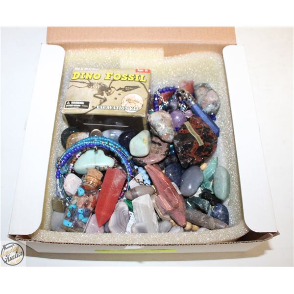 LARGE BOX OF ASSORTED CRYSTALS