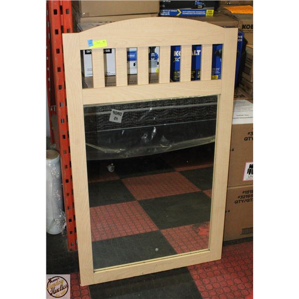 BLONDE WOOD DRESSER MIRROR 28" X 47"