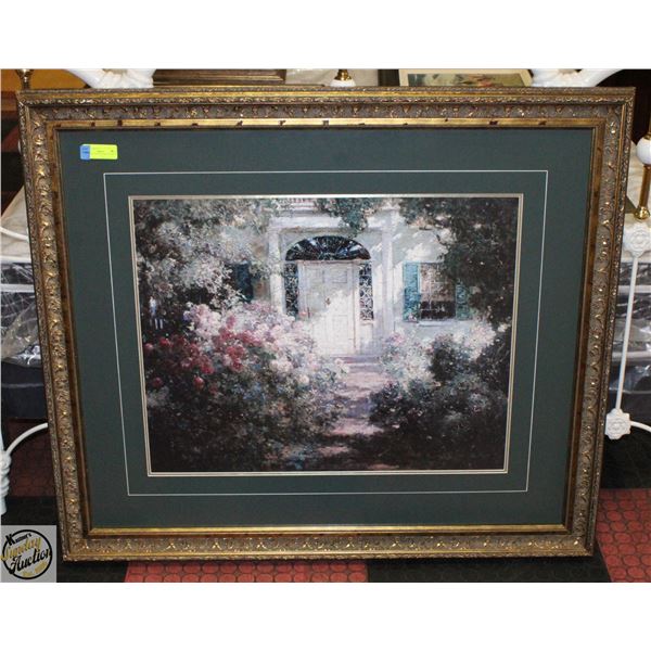 FRAMED THOMAS KINKADE PRINT 43" X 38"
