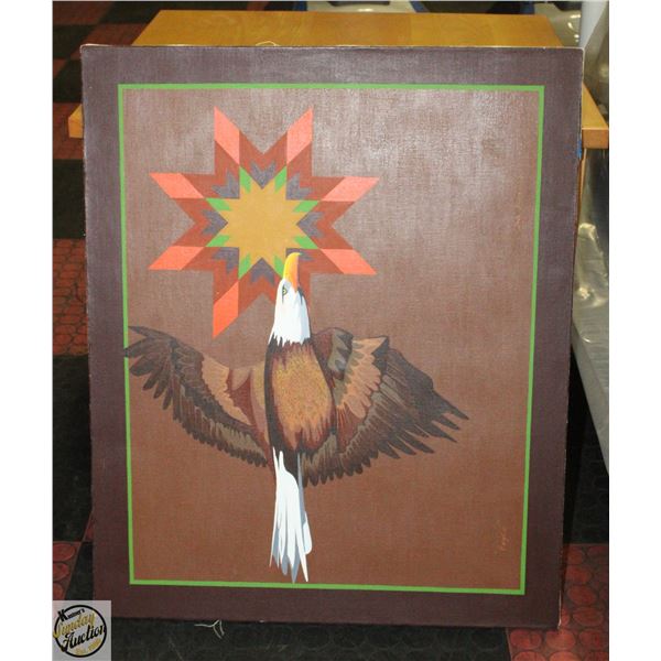 DALE STONECHILD PAINTING OF "THE EAGLE"  20" X 24"