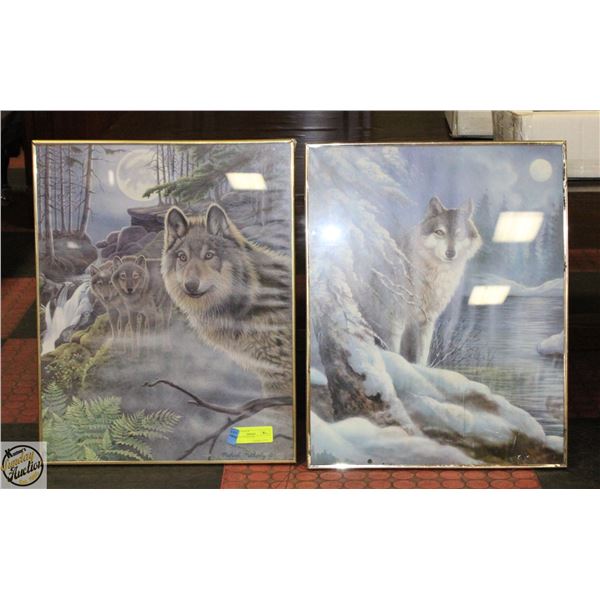 2 PRINTS OF WOLVES