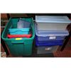 Image 1 : COLLECTION OF STORAGE TOTES, G-CANS & MORE