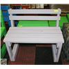 Image 1 : HANDMADE WOODEN HANDPAINTED LAVENDER PURPLE BENCH