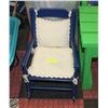 Image 1 : KIDS VINTAGE BLUE WOOD ROCKING CHAIR