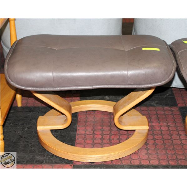 LEATHER FOOTSTOOL