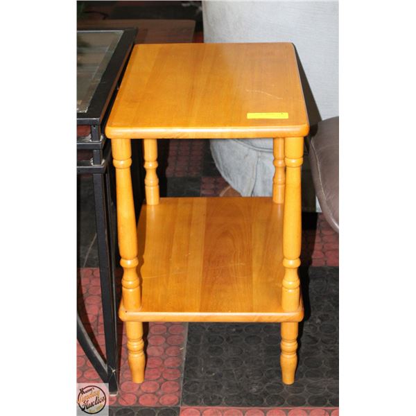 2 TIER OAK OCCASIONAL TABLE