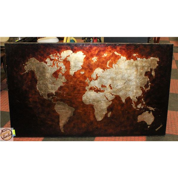 60 X 36 WORLD MAP CANVAS ART