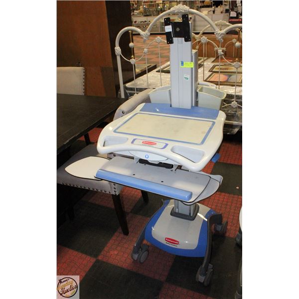 SIT STAND HEIGHT ADJUSTABLE ROLLING WORK STATION