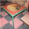 Image 1 : FOLDING CARD TABLE VINTAGE WITH FLORAL TOP