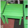 Image 1 : HANDMADE WOODEN HANDPAINTED GREEN SIDE TABLE