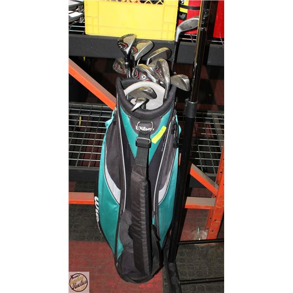 WILSON GOLF BAG AND CLUBS