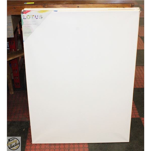 LOT OF 5 30 X 40" BLANK CANVAS ART BOARDS
