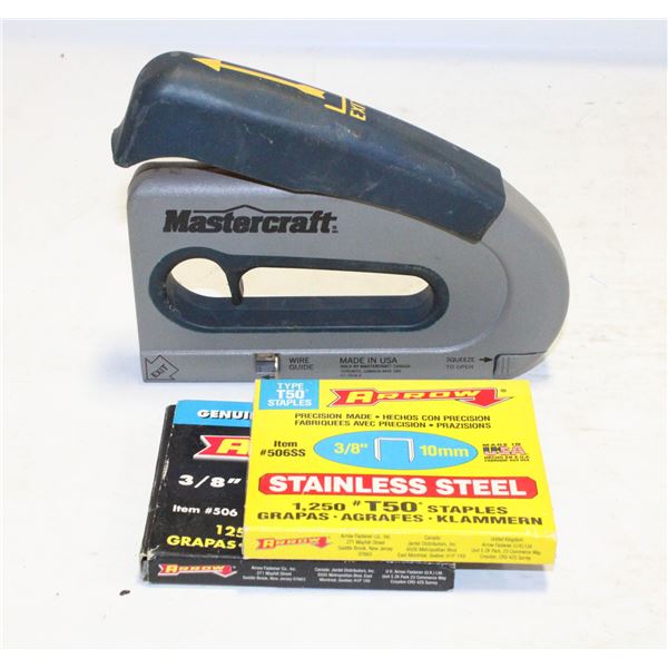 MASTERCRAFT SURESHOT STAPLEGUN W/2 BOXES OF