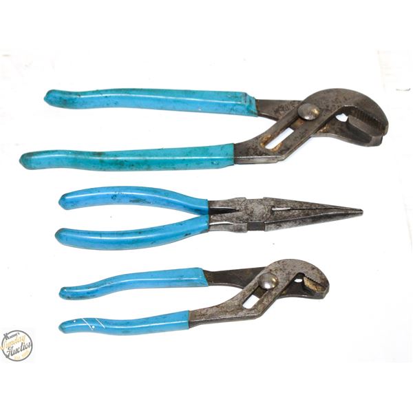 3 CHANNELLOCK PLIERS