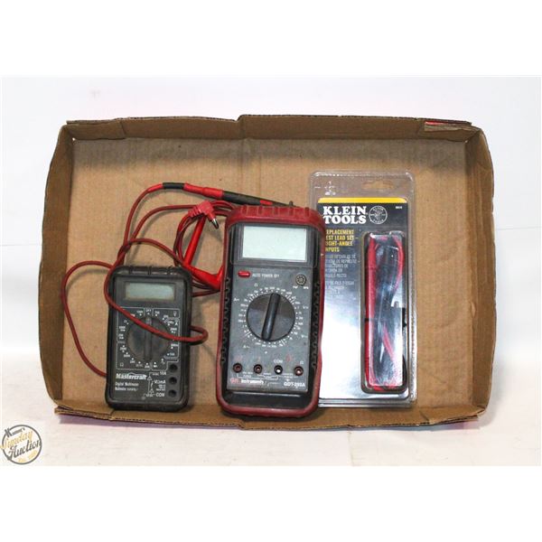 FLAT WITH MULTI METERS AND NEW KLEIN TEST LEAD