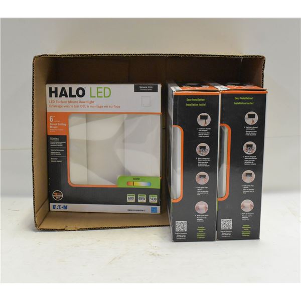 FLAT WITH 3 NEW HALO LED SURFACE MOUNT