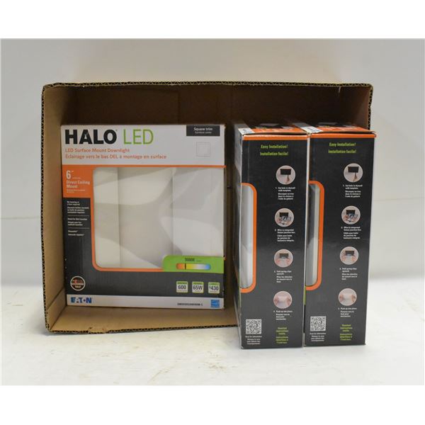 FLAT WITH 3 NEW HALO LED SURFACE MOUNT