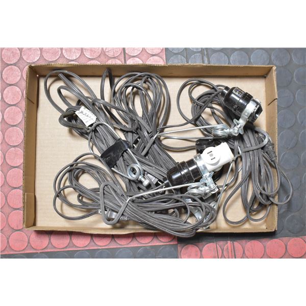 SET OF 4 WORK LIGHTS W/CLIPS WITH EXTENSION