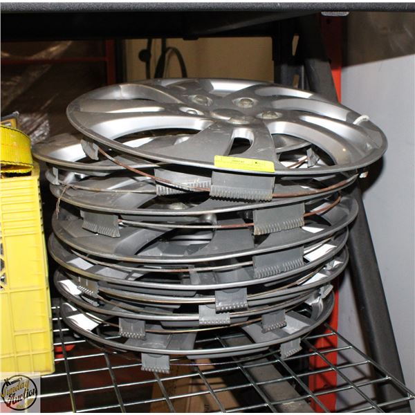 2 SETS OF 4 MATCHING HUB CAPS