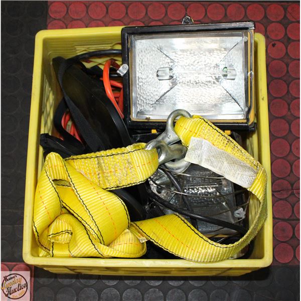 TRUCK MIRRORS, TOW ROPE, EXTENSION CORD & LIGHTS