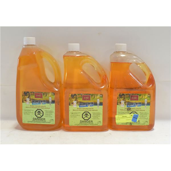 LOT OF OUTDOOR CITRONELLA LAMP OIL