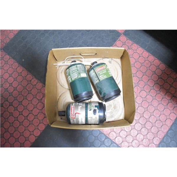 LOT OF MINI GREEN PROPANE TANKS (FULL)