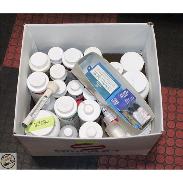 BOX OF HOT TUB+SPA SUPPLIES