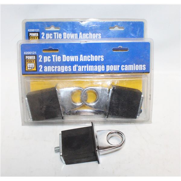 2 SETS OF 2PC TIE DOWN ANCHORS NEW