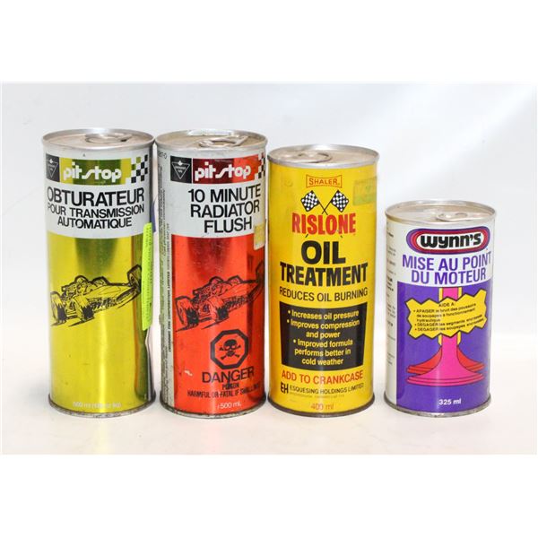LOT OF VINTAGE CANNED VEHICLE FLUIDS