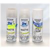 Image 1 : LOT OF RUST-OLEUM WHITE/CLEAR SPRAY PAINTS