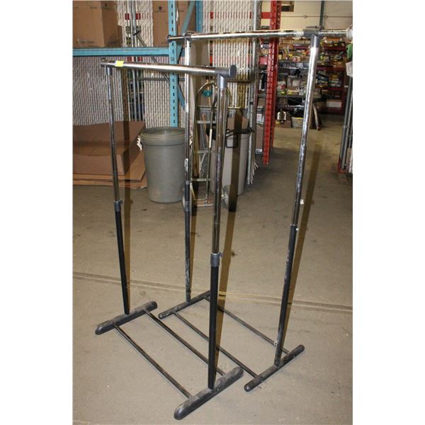 2 CLOTHING RACKS (NEED TLC AS IS)