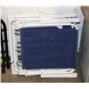 Image 1 : SET OF 3 BLUE FOLDING LAWN CHAIRS