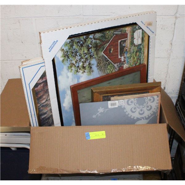 THREE LARGE PLATTERS WITH MANY PICTURES