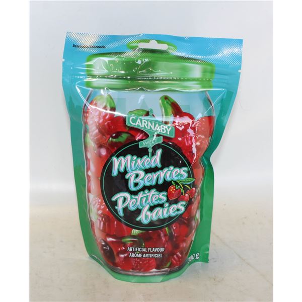 NEW CASE OF CARNABY MIXED BERRIES GUMMY CANDIES