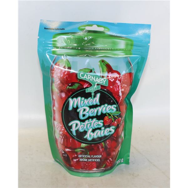 NEW CASE OF CARNABY MIXED BERRIES GUMMY CANDIES