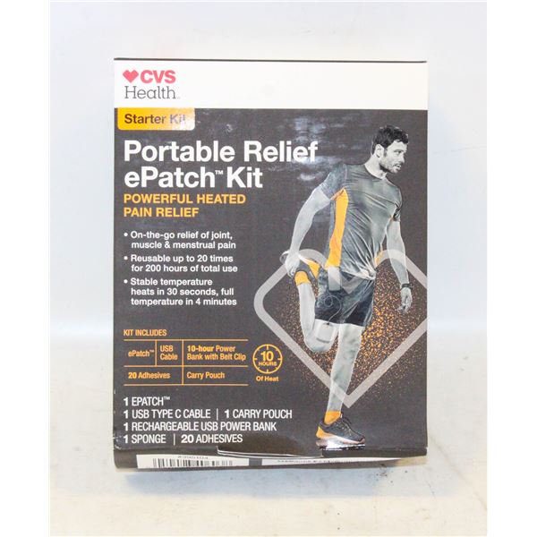 BRAND NEW CVS HEALTH PORTABLE RELIEF EPATCH KIT