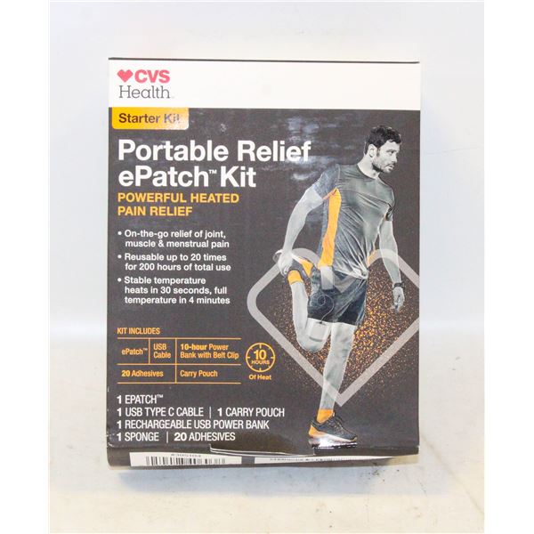 BRAND NEW CVS HEALTH PORTABLE RELIEF EPATCH KIT