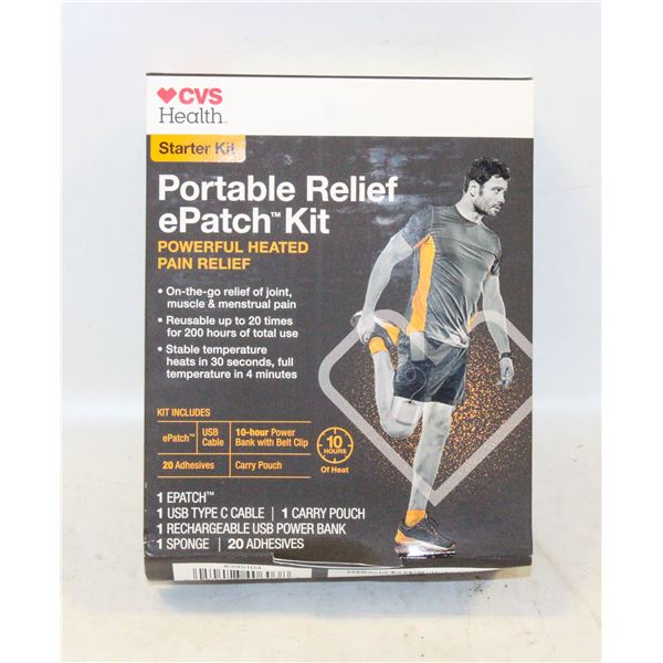 BRAND NEW CVS HEALTH PORTABLE RELIEF EPATCH KIT