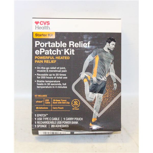 BRAND NEW CVS HEALTH PORTABLE RELIEF EPATCH KIT