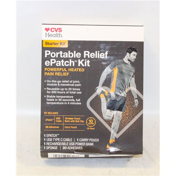 BRAND NEW CVS HEALTH PORTABLE RELIEF EPATCH KIT
