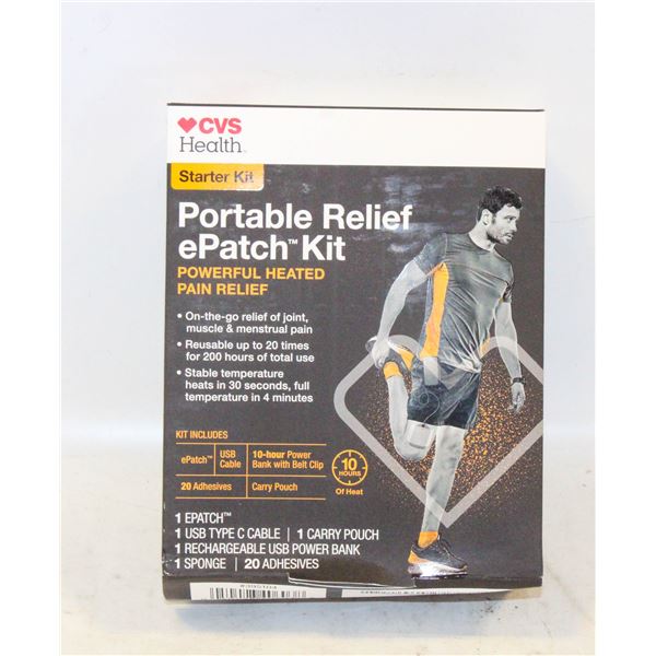BRAND NEW CVS HEALTH PORTABLE RELIEF EPATCH KIT