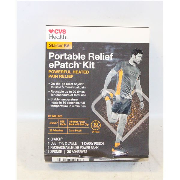BRAND NEW CVS HEALTH PORTABLE RELIEF EPATCH KIT